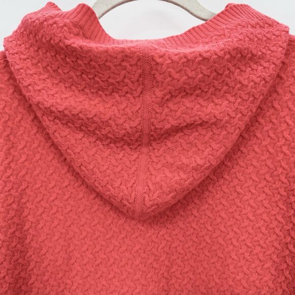 Patagonia Womens Cashmere Wool Sweater Hoodie Button Up Cardigan Sz Small Coral - Picture 4 of 12